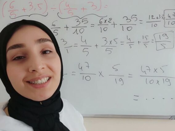 مراجعة شاملة على العمليات الأربع -الأعداد الكسرية-