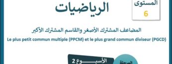 الرياضيات المستوى السادس الأسبوع الثاني الدرس الثاني (المدرسة الرائدة)