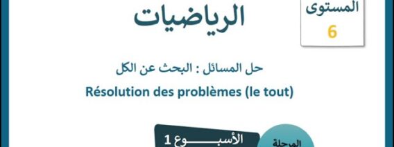 الرياضيات المستوى السادس الأسبوع الأول الدرس الرابع (المدرسة الرائدة)