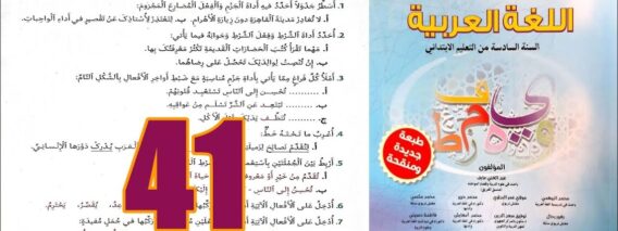 منار اللغة العربية المستوى السادس ابتدائي الصفحة 41