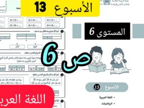 المدرسة الرائدة| السادس | اللغة العربية| الأسبوع 13 ص 6