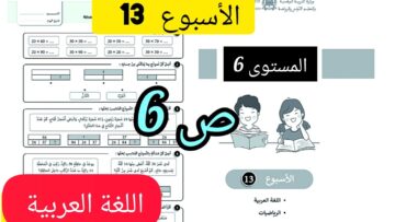 المدرسة الرائدة| السادس | اللغة العربية| الأسبوع 13 ص 6