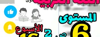 المدرسة الرائدة المستوى السادس| اللغة العربية الأسبوع 16 ص2