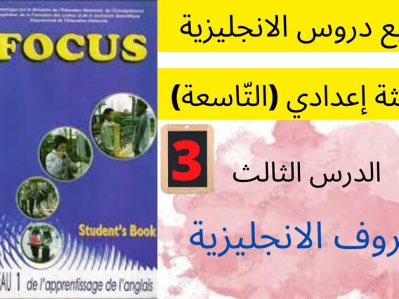 جميع  دروس الانجليزية للثالثة إعدادي (التّاسعة) : الدرس الثالث: كيف تنطق حروف الانجليزية؟