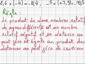 cours des nombres décimaux relatifs produit et quotient  1er AC séance1