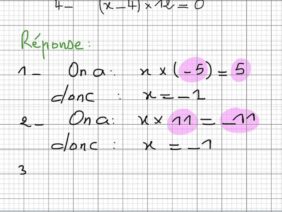 Exercice10 sur le cours des nombres décimaux relatifs produit et quotient 1er Ac