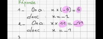 Exercice10 sur le cours des nombres décimaux relatifs produit et quotient 1er Ac