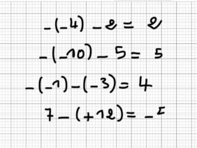Exercice10  sur le cours des nombres décimaux relatifs  somme et différence 1er AC