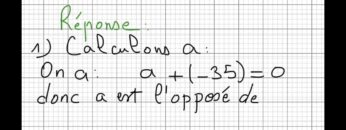 exercice5 sur le cours des nombres décimaux relatifs  somme et différence 1er AC