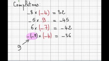 Exercice9 sur le cours des nombres décimaux relatifs produit et quotient 1er Ac